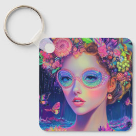 Neon Garden Goddess Schlüsselanhänger