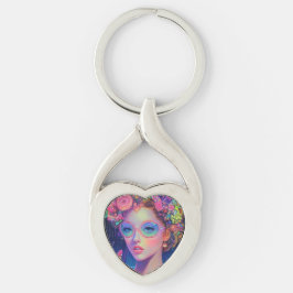 Neon Garden Goddess Schlüsselanhänger