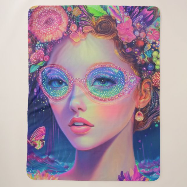 Neon Garden Goddess Sherpadecke (Vorderseite)