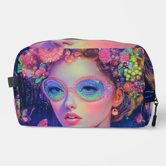 Neon Garden Goddess Waschbeutel (Vorderseite)