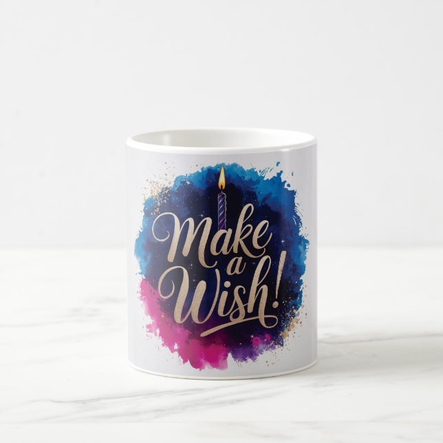 Neon-Geburtstagsdesign Kaffeetasse (Mittel)