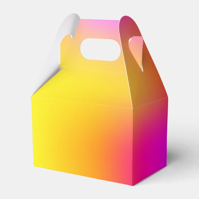 Neon Gelb und Rosa Geschenkschachtel (Rückseite)