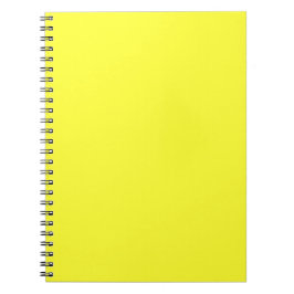 Neon Gelbe Einfarbige Minimalistische Notizblock