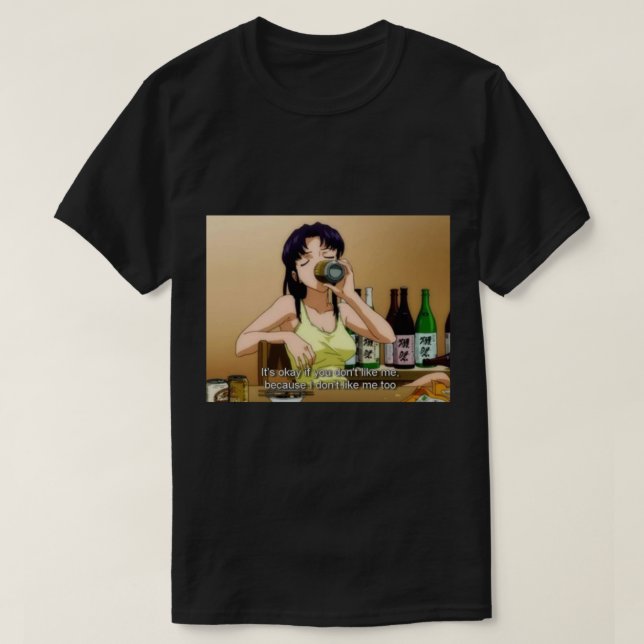 Neon genesis evangelion misato katsuragi meme T-Shirt (Design vorne)