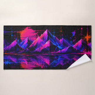 Neon-Geogebirgs-Kunsthandtuch Badehandtuch