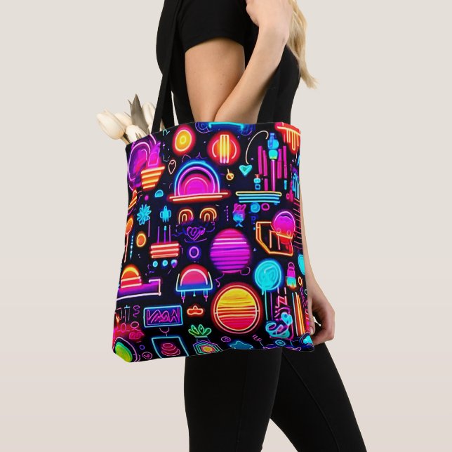 Neon Geometric Abstrakt (Von Nahem)