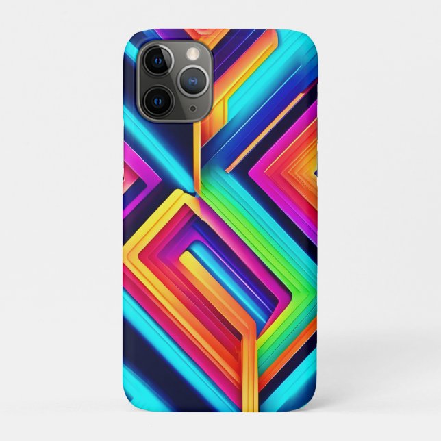 Neon Geometric Abstrakt Art Case-Mate iPhone Hülle (Rückseite)