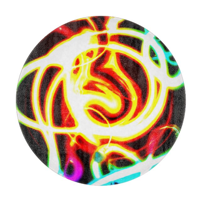 Neon Geometric Art Design für Ihre Bedürfnisse Schneidebrett (Vorderseite)