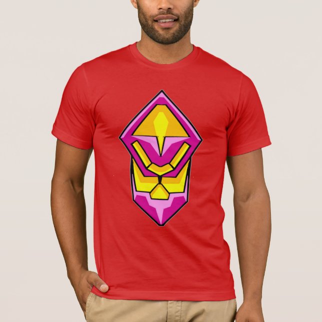 "Neon Geometric Cybercore Symbol - Futuristischer  T-Shirt (Vorderseite)