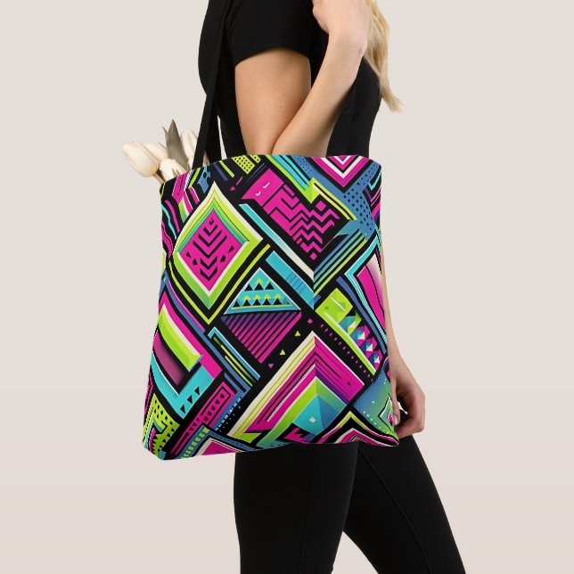 Neon Geometric Pop Art Tote Bag (Von Nahem)