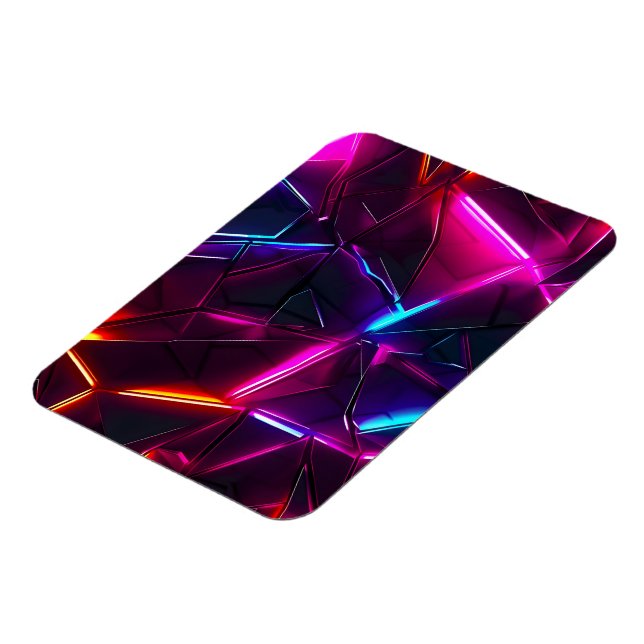 Neon-Geometrisches-Abstraktes-Futuristisches-Cyber Magnet (Linke Seite)
