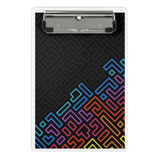 Neon-Geometrisches-Labyrinth-Mini-Clipbrett – Mode Mini Klemmbrett