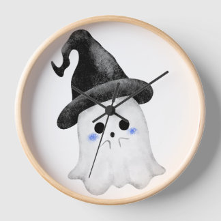 Neon Ghost Clock – Spooky Glow-In-The-Dark Wall Cl Uhr