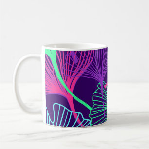 Neon Gingko Verlasse: Helle Blüte. Kaffeetasse