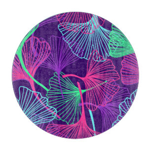 Neon Gingko Verlasse: Helle Blüte. Schneidebrett