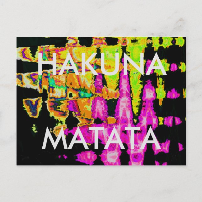 Neon Glitch Abstrakt Art Poster Print Postkarte (Vorderseite)