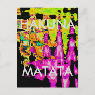 Neon Glitch Abstrakt Art Poster Print Postkarte