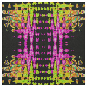 Neon Glitch Abstrakt Art Poster Print Stoff