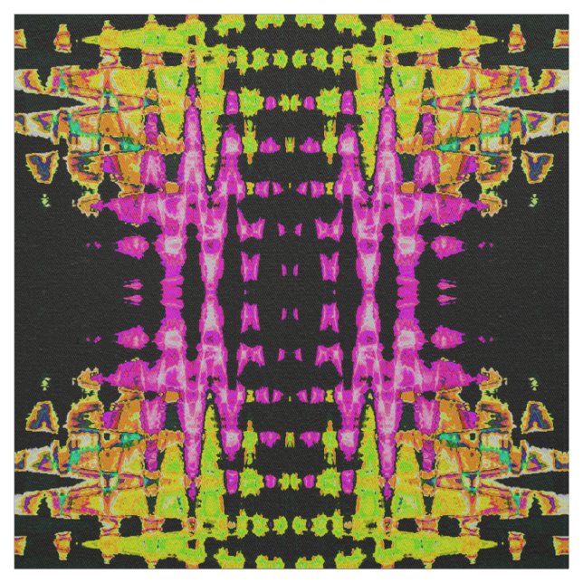 Neon Glitch Abstrakt Art Poster Print Stoff (Muster)
