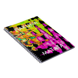Neon Glitch Abstraktes Kunstposter Druck Notizblock