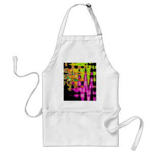 Neon-Glitch-Abstraktkunst-Poster-Druck Schürze