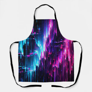 Neon-Glitch-Datenstrom-Abstrakt Schürze