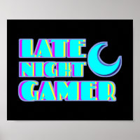 Neon-Glitch-Gamer-Poster | Synthwave-Kunst
