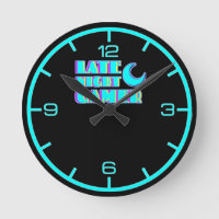 Neon-Glitch-Gamer-Wanduhr | Synthwave