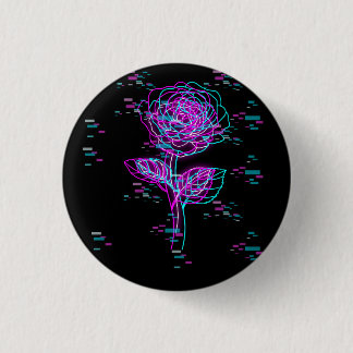 Neon Glitch Rosen-Design Button