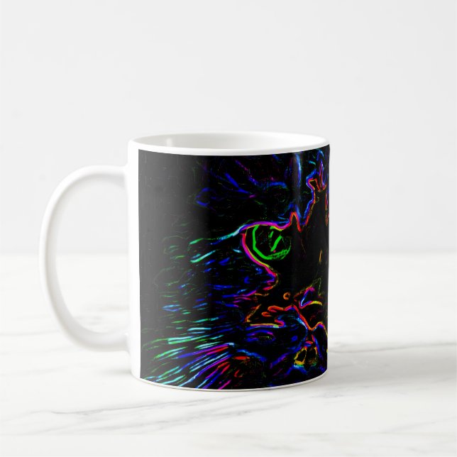 Neon Glow Cat Kaffeetasse (Links)