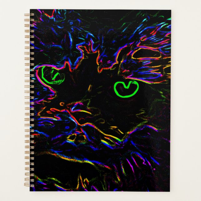 Neon Glow Cat Planer (Vorderseite)