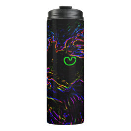 Neon Glow Cat Thermosbecher