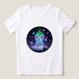 Neon Glow Corset & Butterflies T-Shirt 💖 🦋 Tri-Blend Shirt