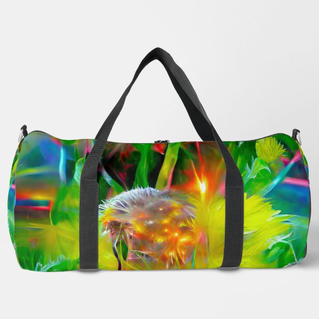 Neon Glow Dandela im Dream Garden Duffle Bag (Vorderseite)