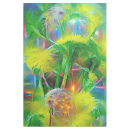 Neon Glow Dandela im Dream Garden Galerieleinwand