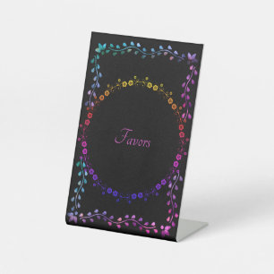 Neon Glow Gastgeschenke Hochzeiten Tischschild Sockelschild