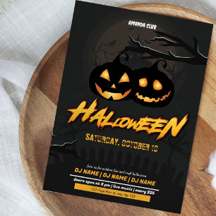 Neon Glow Halloween-Party Club Einladung
