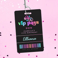 Neon Glow Karaoke Birthday VIP Pass Custom Party