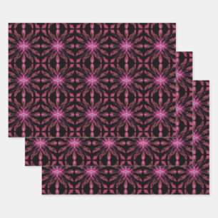 Neon Glow Light Sticks Abstraktes Muster Geschenkpapier Set