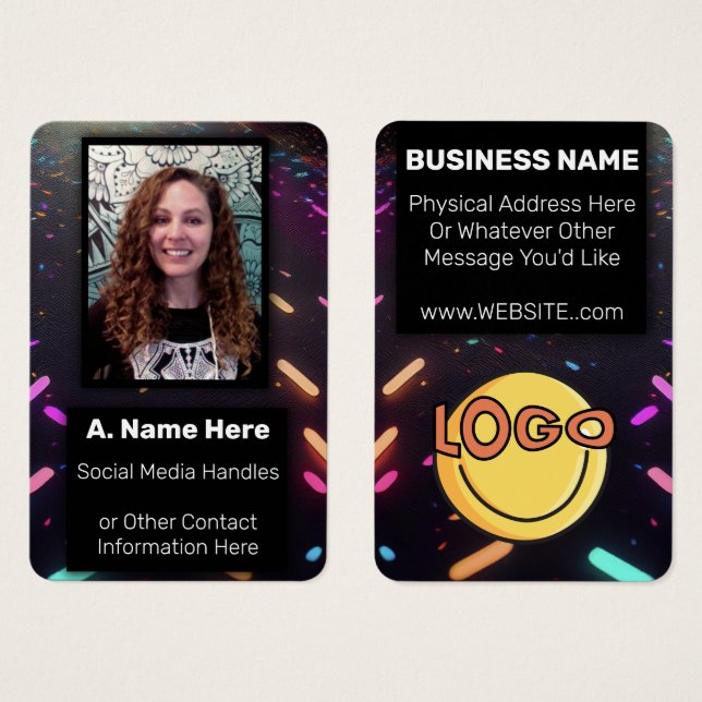 Neon Glow Nightclub Bar Concept VIP Event Staff (Vorne & Hinten)