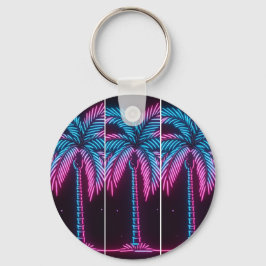 Neon-Glow-Palme Schlüsselanhänger