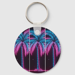 Neon-Glow-Palme Schlüsselanhänger
