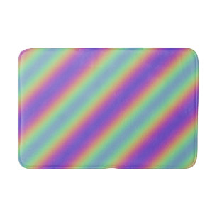 Neon Glow Rainbow Strip Bath Mat Badematte