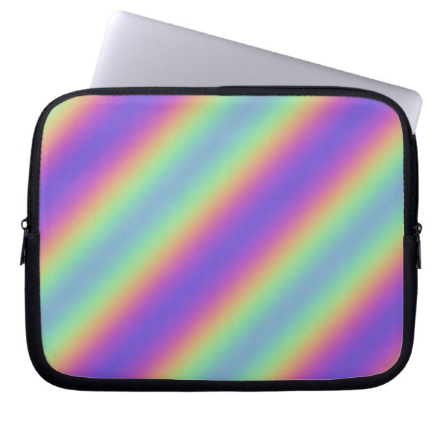 Neon Glow Rainbow Strip Electronics Bag Laptopschutzhülle (Vorderseite)