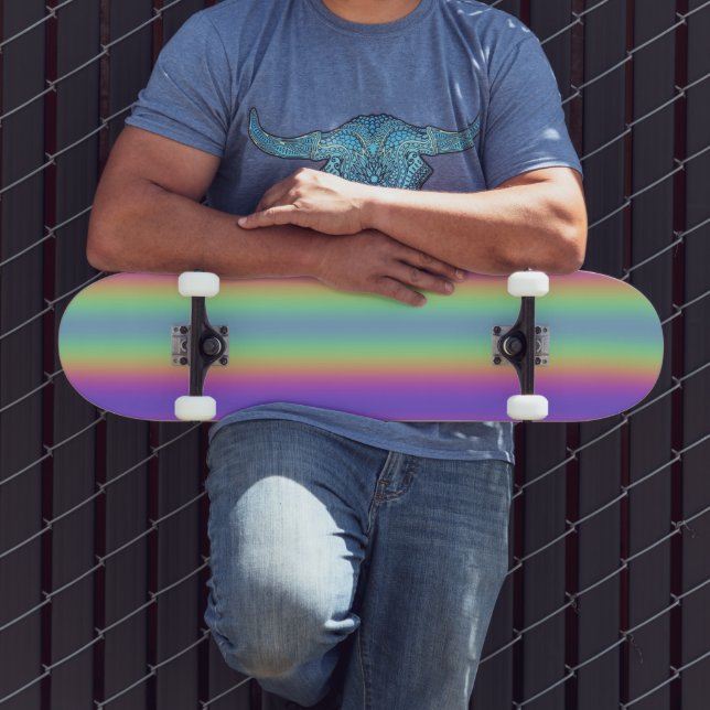 Neon Glow Rainbow Strip Skateboard (Außenbereich 3)