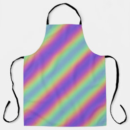 Neon Glow Rainbow Stripe All-over Print Schürze