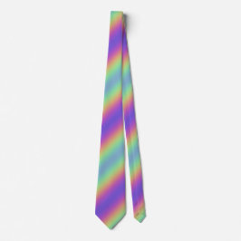 Neon Glow Rainbow Stripe Neck Tie Krawatte