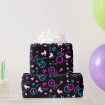 Neon Glow Roller Skaten Roll Pattern