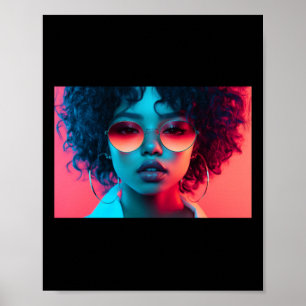 Neon Glow Sticker Poster