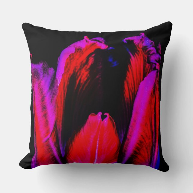 Neon Glow Tulip Kissen (Vorderseite)